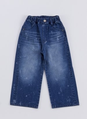 画像1: OCEAN&GROUND 　Jr.ペイントデニムパンツ　　カラー；ナチュラルフェード (1)