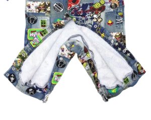 画像3: MY FIRST HYSTERIC　　SCRATCH DENIM総柄 裏毛カバーオール　　49；インディゴ　サイズ；FREE (3)