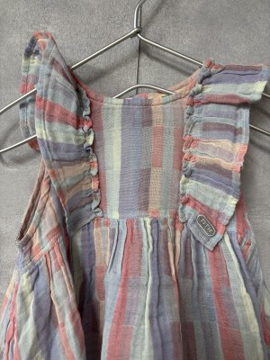 画像2: 2026春夏　FITH  　ベビーニジュウオリストライプ　フリルワンピース　6；ピンク (2)