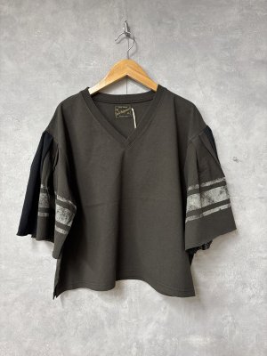 画像1: 2026春夏　GTH　　テンジク フリフリ フットボール TEE　　17；チャコール (1)