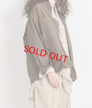 画像1: Veritecoeur   ガーメントダイシャツ　　brown   サイズ；F (1)