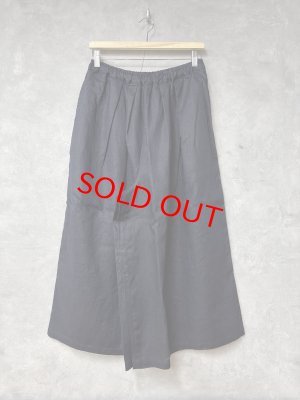 画像1: NATURAL LAUNDRY 　 40Lバレルタックワイドパンツ　　490；ネイビー　サイズ2 (1)