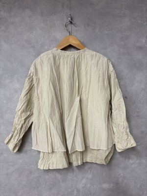 画像4: grin　キュプラCスタンドレイヤードシャツ　190:アイボリー 　　サイズ；2 (4)