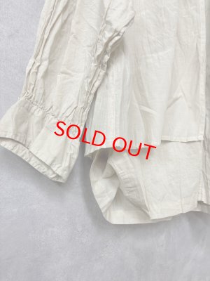画像2: grin　キュプラCスタンドレイヤードシャツ　190:アイボリー 　　サイズ；2 (2)