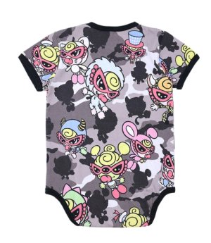 画像2: MY FIRST HYSTERIC　MY FIRST HYSTERIC  Monster Camo総柄 半袖ロンパース　　14；ブラック　　サイズ；80 (2)
