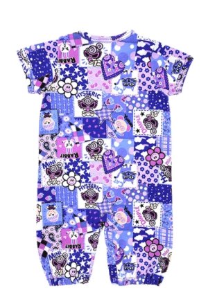 画像2: MY FIRST HYSTERIC  SCRAP PATCHWORK総柄 2WAYALL　　44；ブルー　サイズ；FREE(60-70cm)  (2)