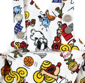 画像4: MY FIRST HYSTERIC　　HYSTERIC MINI HOOPS総柄 サロペット       04;ホワイト系　　サイズ；M(90cm) (4)