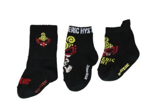 画像1: ☆STANDARD MINI FACE ベビー3Pソックス　　10；ブラック (1)