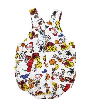 画像2: MY FIRST HYSTERIC　　HYSTERIC MINI HOOPS総柄 サロペット       04;ホワイト系　　サイズ；M(90cm) (2)