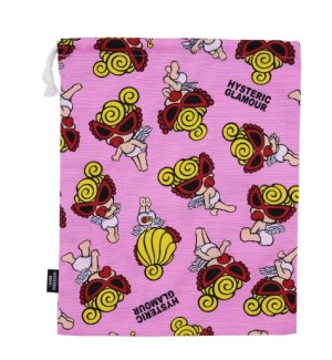 画像1: Hystericmini  ANGEL MINI総柄 巾着　　29；ピンク系 (1)