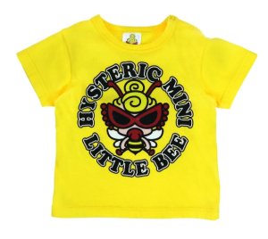 画像1: Hystericmini　　LITTLE BEE 羽付き 半袖Tシャツ　　60；イエロー (1)
