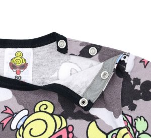 画像3: MY FIRST HYSTERIC　MY FIRST HYSTERIC  Monster Camo総柄 半袖ロンパース　　14；ブラック　　サイズ；80 (3)