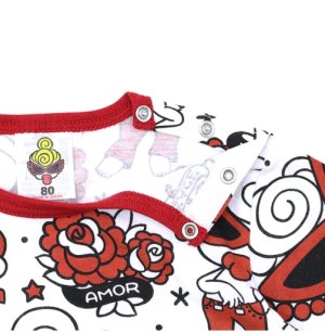 画像3: MY FIRST HYSTERIC　TATTOO PARLOUR総柄 半袖ロンパース　　04；ホワイト系　サイズ；80 (3)