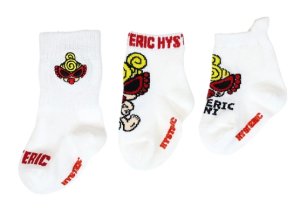 画像1: ☆STANDARD MINI FACE ベビー3Pソックス　　00；ホワイト (1)