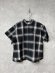 画像1: 2026春夏groovycolors　  オンブレチェック バンドカラー S/S シャツ　　2；黒 (1)
