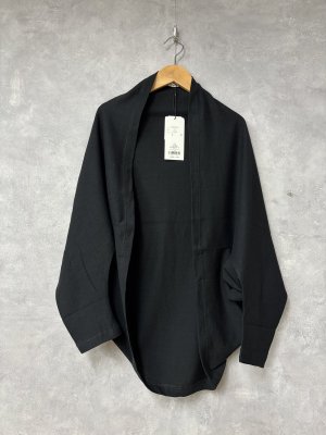 画像1: LILOU+LILY 　COTTON/LINEN CARDIGAN    C.BLACK　size:38 (1)