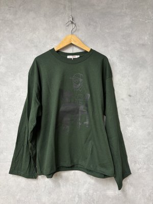 画像1: ALL HOURS 　　6.0oz MIDI WEGHT L/S TEE BOOK LOVER    C.GREEN    サイズ；1 (1)