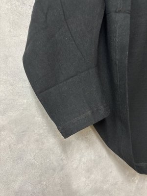 画像2: LILOU+LILY 　COTTON/LINEN CARDIGAN    C.BLACK　size:38 (2)