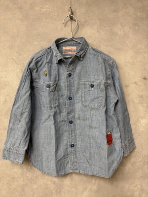 画像1: 2026春夏 　DENIMDUNGAREE　　ダンガリー SNOOPY シャツ　4；紺 (1)