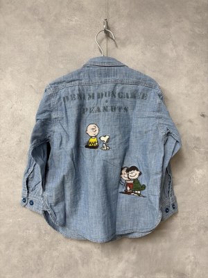 画像3: 2026春夏 　DENIMDUNGAREE　　ダンガリー SNOOPY シャツ　4；紺 (3)