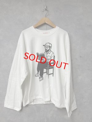 画像1: ALL HOURS 　　6.0oz MIDI WEGHT L/S TEE BOOK LOVER     A.WHITE    サイズ；1 (1)