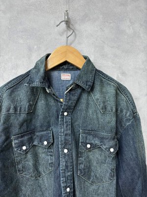 画像2: 2026春夏 　DENIMDUNGAREE　8OZデニム ウエスタン シャツ　　4；紺 (2)