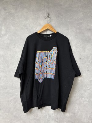 画像1: nunuforme 　グリッジロゴプリントT(アダルト)　Black (1)