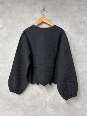 画像3: douxbleu　Boutis Stitch ショートボレロ　99；ブラック　サイズ；FREE (3)