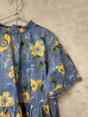 画像2: 2026春夏　FITH  　リバティギャザーワンピース　14；ブルー (2)