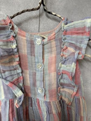 画像2: 2026春夏　FITH  　Baby Striped Double Cloth Frill Dress　　6；ピンク (2)