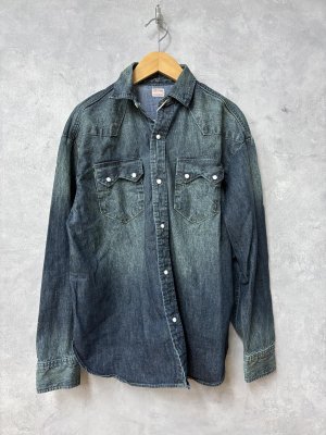 画像1: 2026春夏 　DENIMDUNGAREE　8OZデニム ウエスタン シャツ　　4；紺 (1)