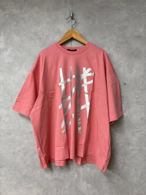 画像1: nunuforme 　 ラインプリントT(アダルト)　Pink (1)