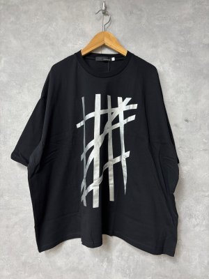 画像1: nunuforme 　グリッジロゴプリントT(アダルト)　Black (1)