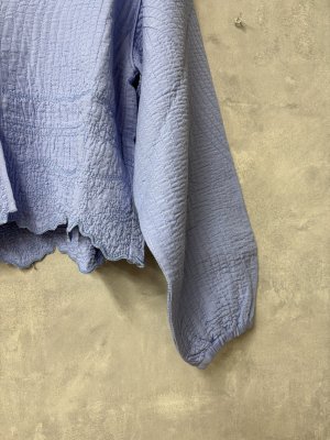 画像2: douxbleu　Boutis Stitch ショートボレロ　50；ブルー　サイズ；FREE (2)