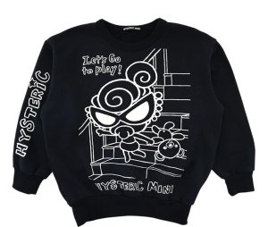 画像1: Hystericmini　　SELFISH BABY ALLSTARS 裏毛トレーナー　　10：ブラック (1)