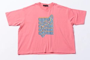 画像1: nunuforme 　グリッジロゴプリントT(アダルト)　Pink (1)
