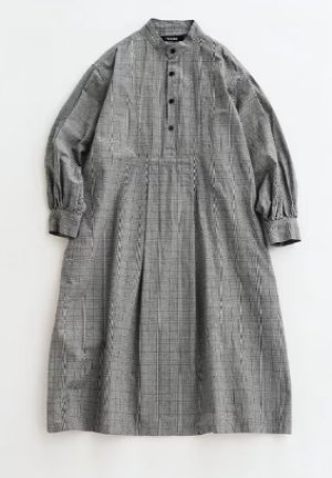 画像1: Veritecoeur 　　フロントヨークワンピース 　　GRAY CHECK　　  サイズ；F (1)