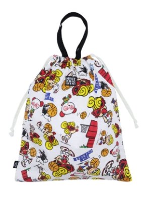 画像3: MY FIRST HYSTERIC　　HYSTERIC MINI HOOPS総柄 体操着入れ　　04；ホワイト系　　サイズ；FREE約40×35cm (3)