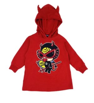 画像1: MY FIRST HYSTERIC　　DEVILKIN 羽付き ワンピース　　20；レッド　サイズ；100 (1)