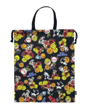 画像2: MY FIRST HYSTERIC　　HYSTERIC MINI HOOPS総柄 体操着入れ　　14；ブラック系　　サイズ；FREE約40×35cm (2)