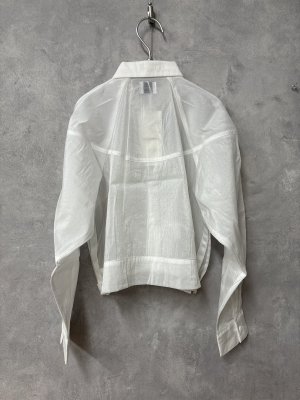 画像3: 2026春夏　groovycolors  リップストップ シアータフタ ヘンケイ シャツ　　1；白 (3)