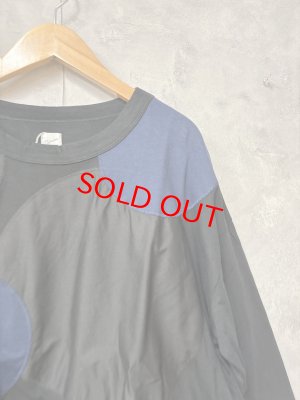 画像2: grin　B天竺ドットパッチワークプルオーバー　　990；ブラック 　　サイズ；2 (2)