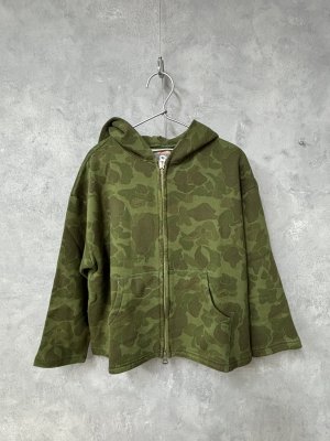 画像1: 2026春夏 　DENIMDUNGAREE　ウラケ ソウガラ ジップアップパーカー　9；カーキ (1)