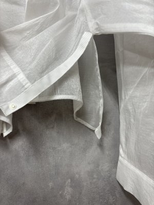 画像4: 2026春夏　groovycolors  リップストップ シアータフタ ヘンケイ シャツ　　1；白 (4)