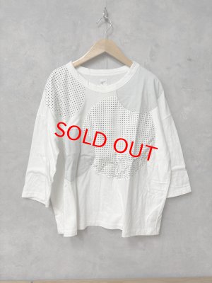 画像1: grin　B天竺ドットパッチワークプルオーバー　　190；ホワイト 　　サイズ；2 (1)