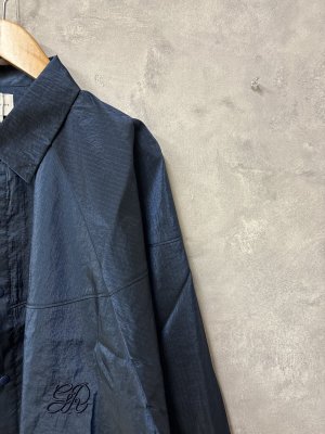 画像2: 2026春夏　groovycolors  リップストップ シアータフタ ヘンケイ シャツ　　4；紺 (2)