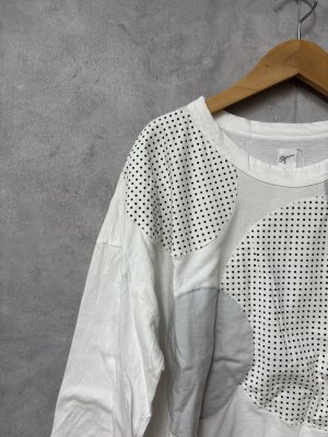 画像2: grin　B天竺ドットパッチワークプルオーバー　　190；ホワイト 　　サイズ；2 (2)