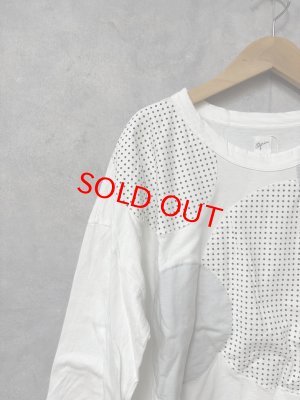 画像2: grin　B天竺ドットパッチワークプルオーバー　　190；ホワイト 　　サイズ；2 (2)
