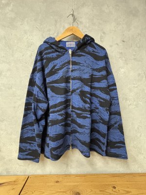 画像1: 2026春夏 　DENIMDUNGAREE　ウラケ ソウガラ ジップアップパーカー　14；ブルー　　サイズ；02 (1)