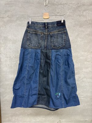 画像5: 2026春夏 　DENIMDUNGAREE　　12ozHOME MADEデニム リメイク SK　4；紺　サイズ；01 (5)